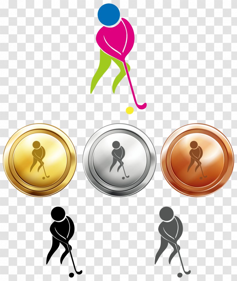 Sport Gold Medal Illustration - Competition - Golf And Sports Yellow Medals Transparent PNG