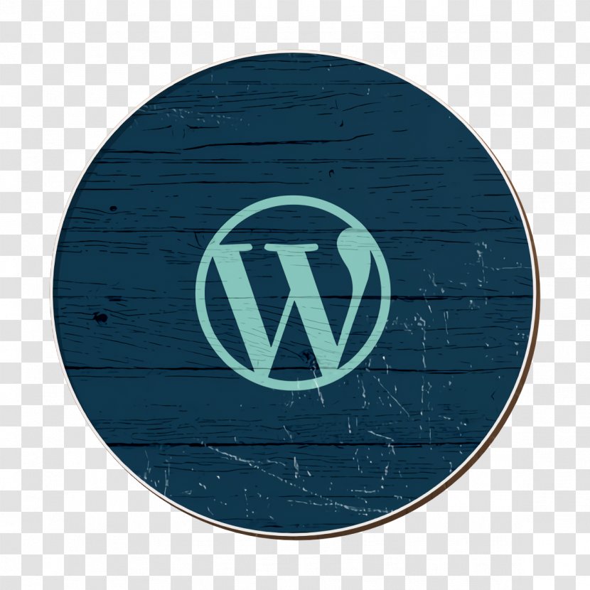 Wordpress Icon - Aqua - Plate Symbol Transparent PNG