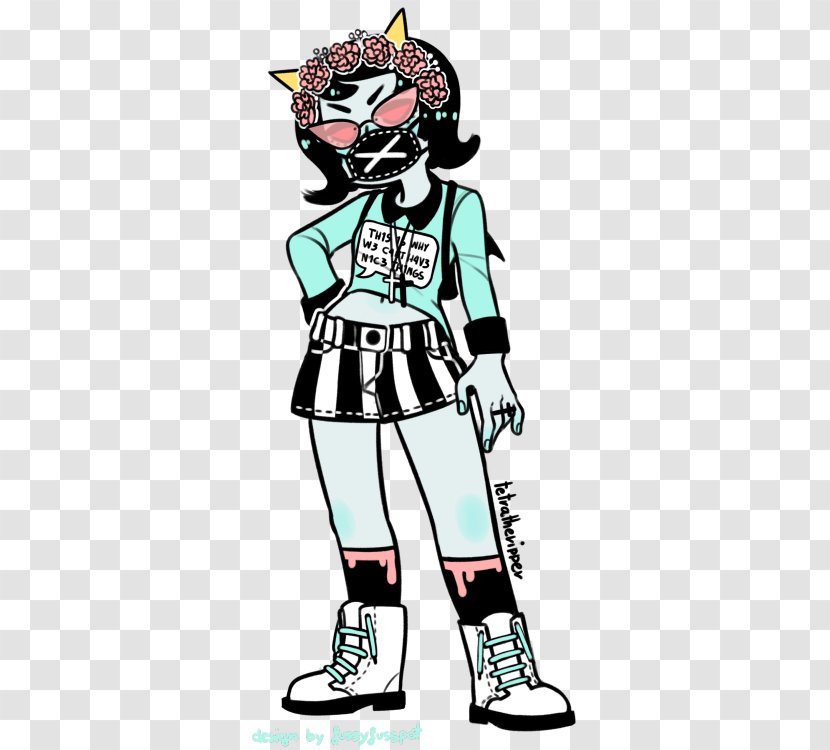 Homestuck Clip Art Image Illustration Drawing - Uniform - Goth Feferi Peixes Transparent PNG