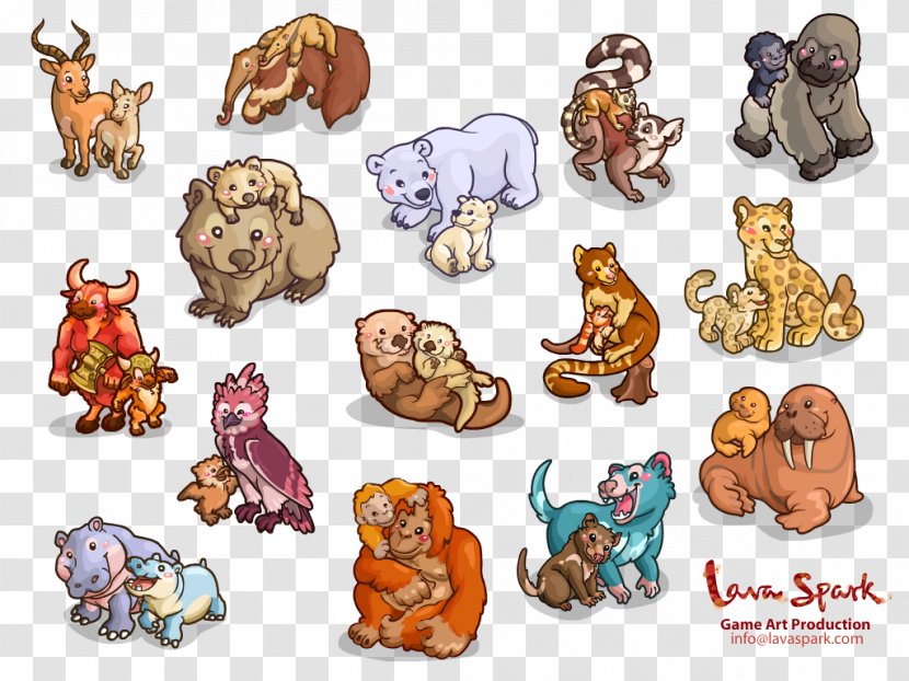 Animal Cat Lion Zoo Clip Art - Heart - Cute Elephant Transparent PNG