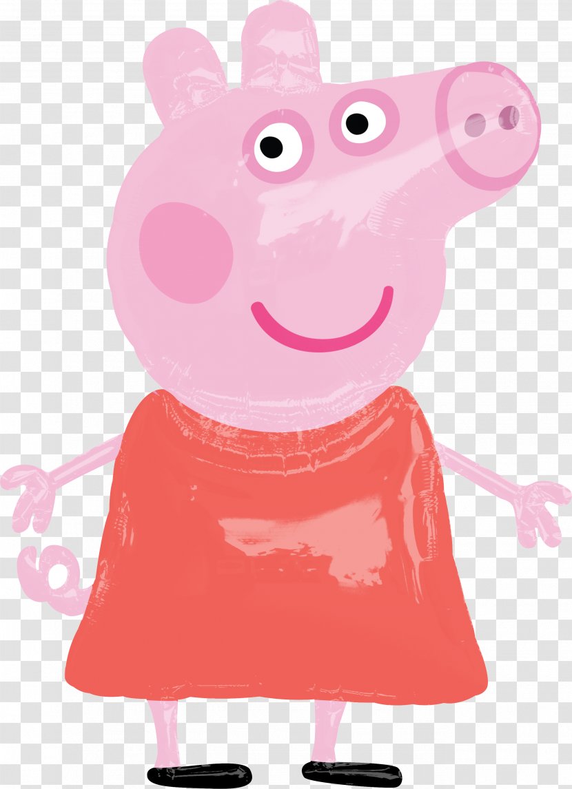 Daddy Pig Grandpa Party Balloon - Peppa Transparent PNG