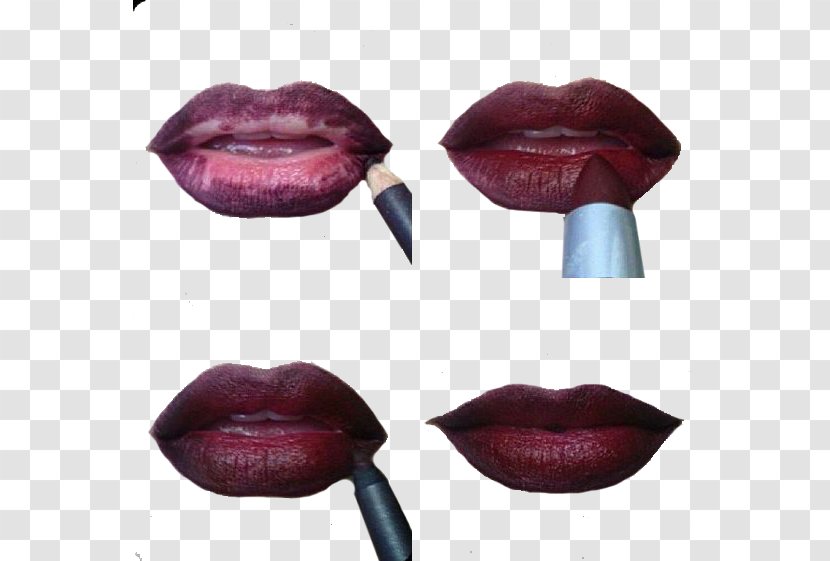 Lipstick MAC Cosmetics Burgundy - Lips Transparent PNG