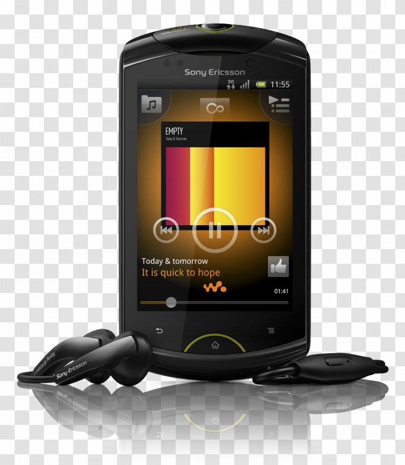 Sony Ericsson Live With Walkman W580i Mobile Android - Electronic Device Transparent PNG