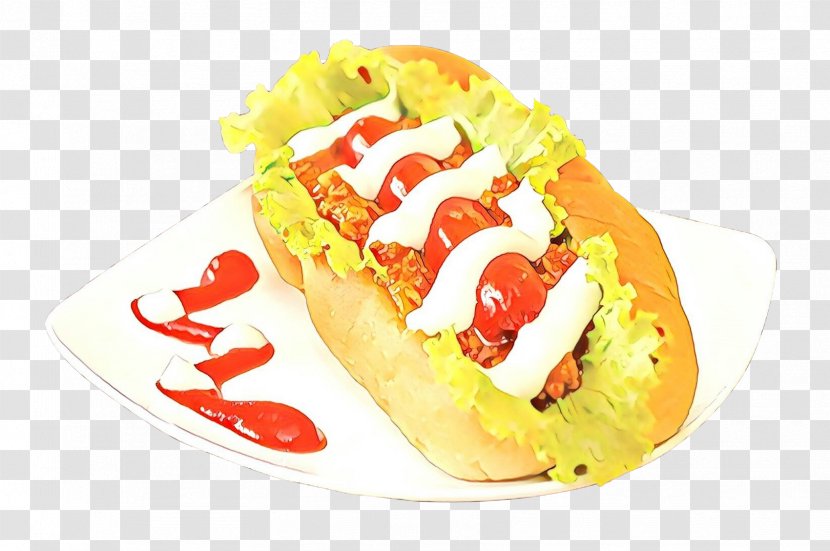 Junk Food Cartoon - Sausage Bun - Breakfast Roll American Transparent PNG