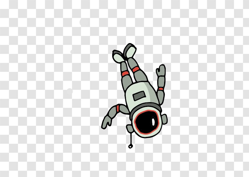 Cartoon Astronaut Outer Space - Cosmos - Floating Transparent PNG