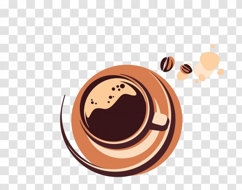 Coffee Cup Cartoon Drawing - Logo - Hand-painted Transparent PNG