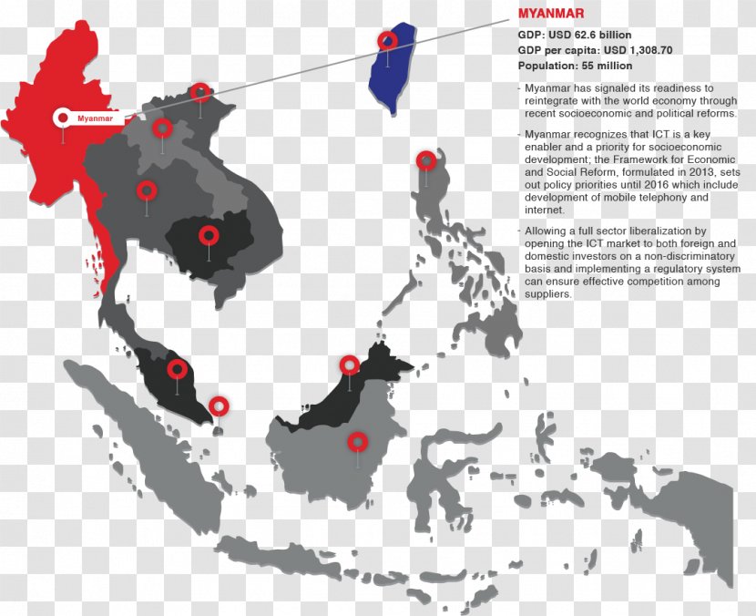 Burma Vector Map Mapa Polityczna - All Myanmar Transparent PNG