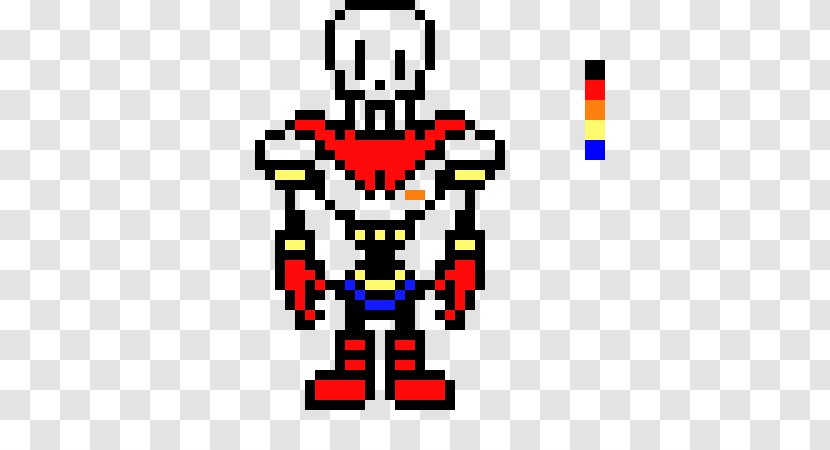 Undertale Bead Pixel Art Drawing - Papyrus - Sprite Transparent PNG