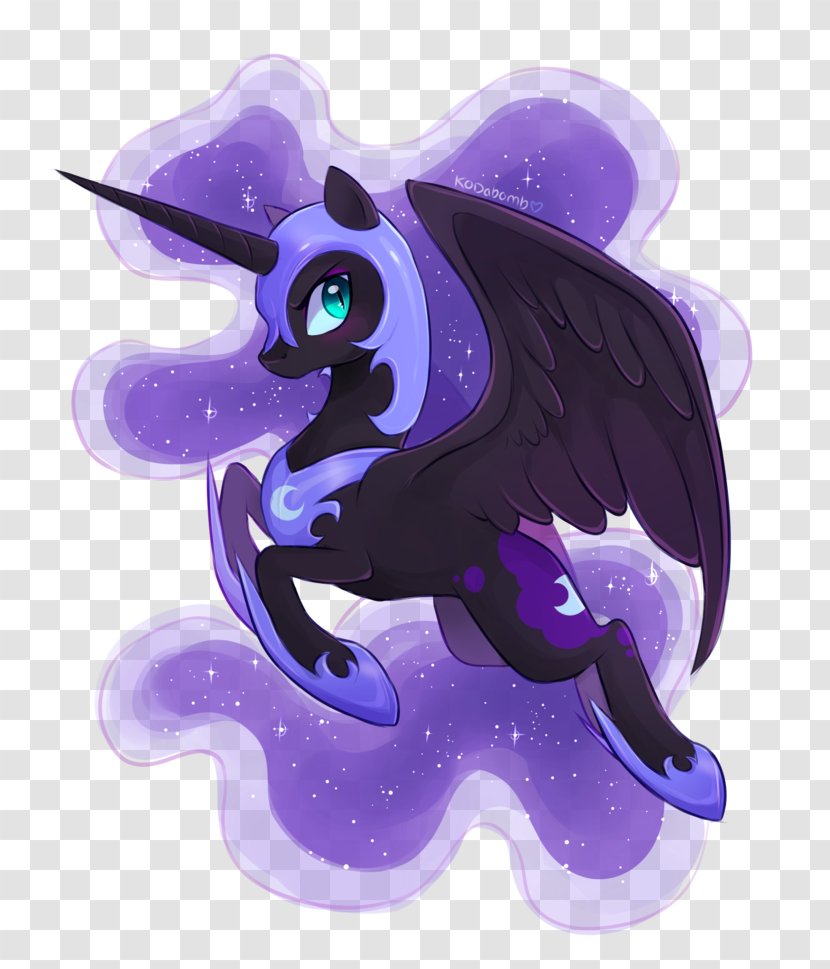 Princess Luna Pony DeviantArt Winged Unicorn - Purple - Moon Transparent PNG