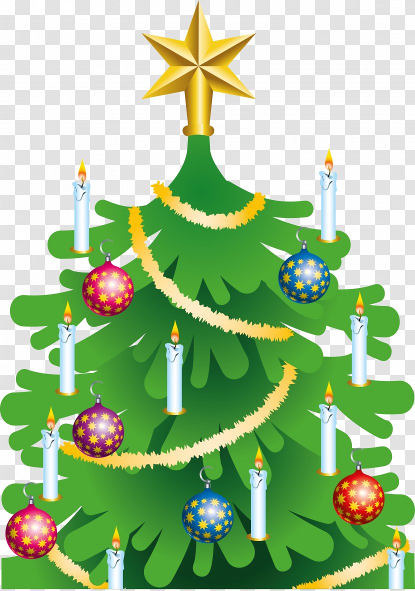 Christmas Tree Candle Clip Art Transparent PNG