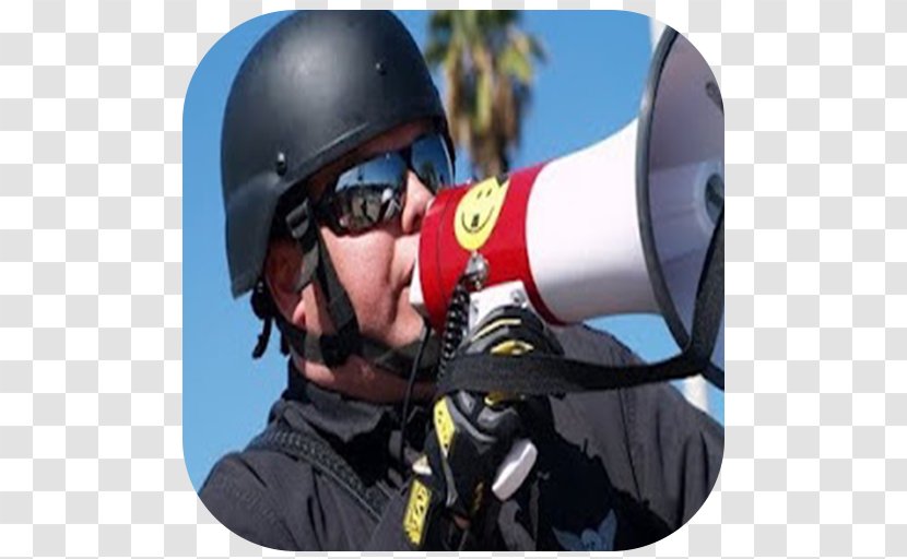 Siren Police Megaphone Bicycle Helmets App Store - Goggles Transparent PNG