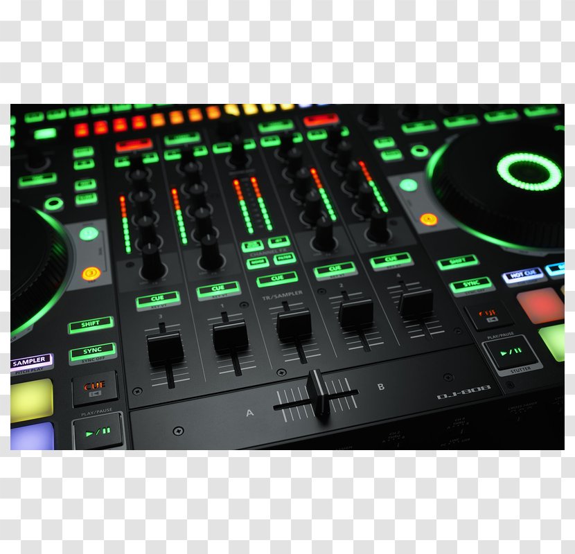 Audio Mixers Roland TR-808 Disc Jockey DJ Controller DJ-808 - Frame - Dj Console Transparent PNG