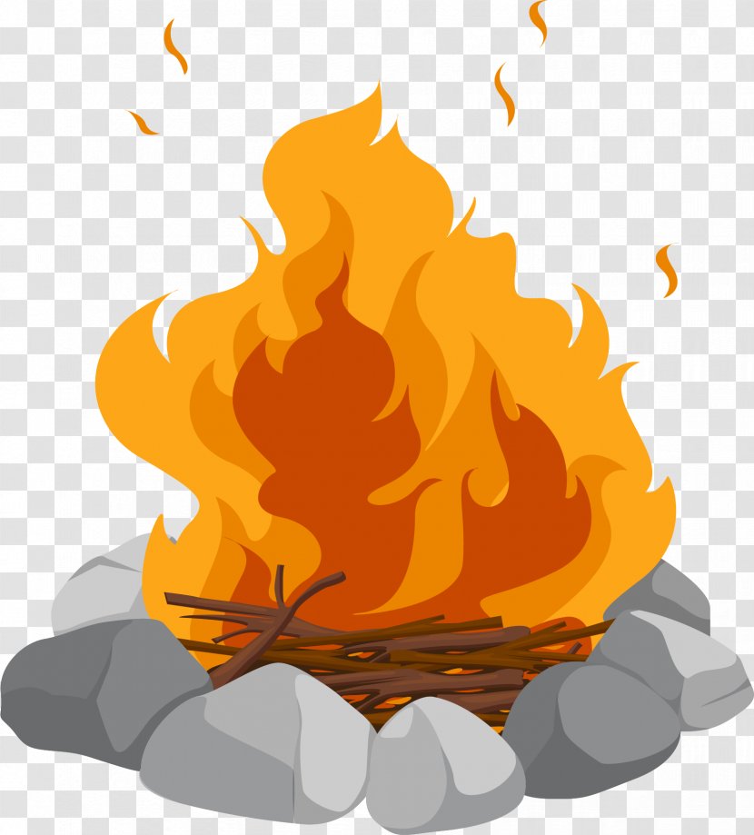 Campfire Cartoon Bonfire Clip Art - Animation - Camp Firewood Heap Transparent PNG