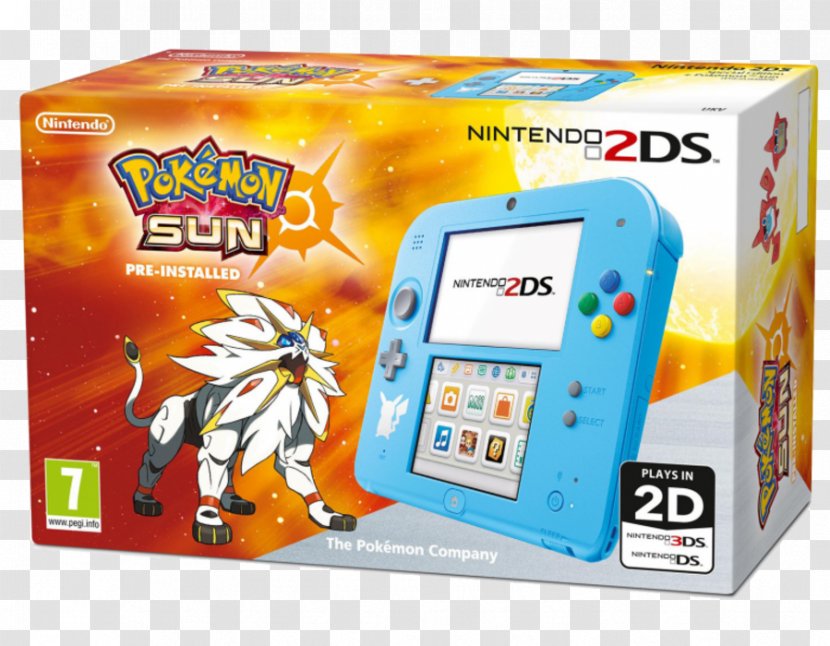 Pokémon Sun And Moon Yellow X Y Nintendo 3DS 2DS - 3ds Family Transparent PNG