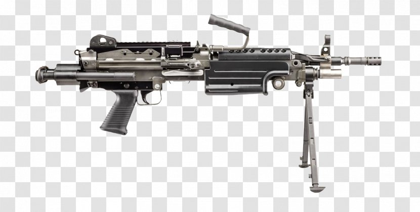 M249 Light Machine Gun FN Herstal 5.56×45mm NATO Firearm .223 Remington - Silhouette - Belt Transparent PNG