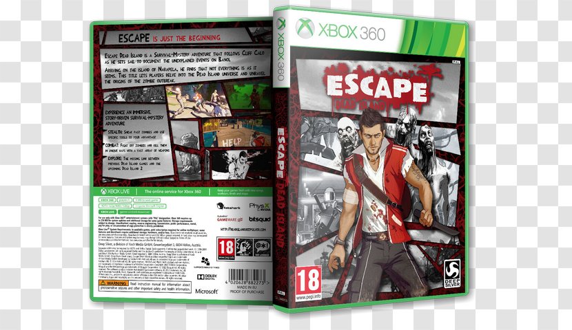 Xbox 360 Escape Dead Island Video Game Deep Silver - Tuberculosis Transparent PNG