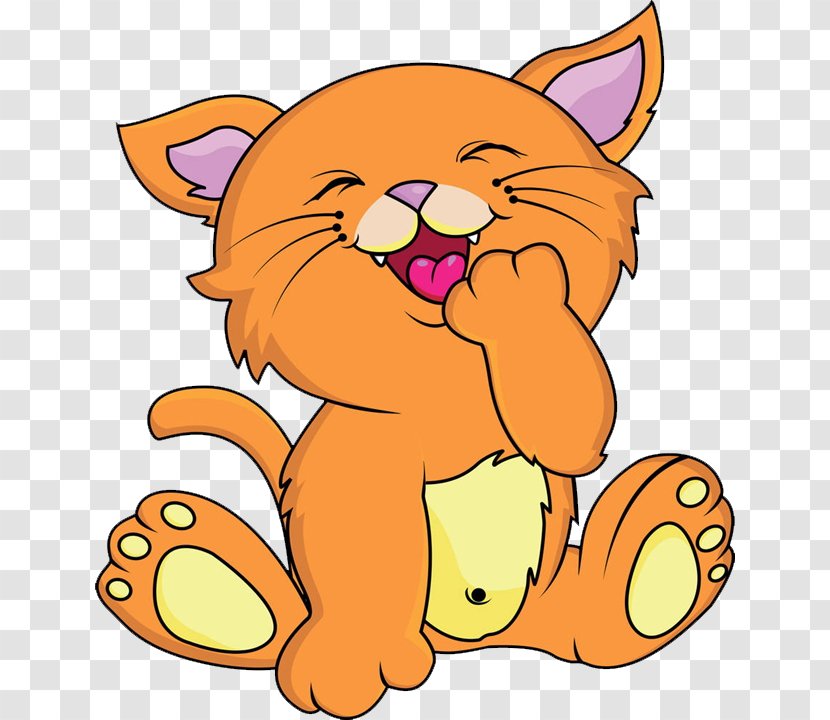 Felix The Cat Kitten Cartoon Clip Art - Mammal - Laughing Transparent PNG