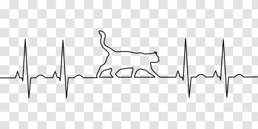 Electrocardiography Pulse Heart Cat Image - Drawing - Medical Clip Art Lines Ecg Transparent PNG