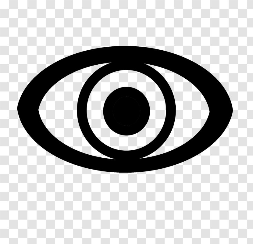 Eye Download Share Icon - Monochrome Transparent PNG