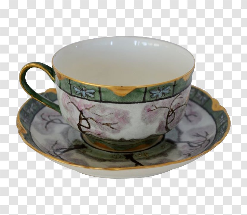 Limoges Coffee Cup Porcelain Saucer Haviland & Co. Transparent PNG