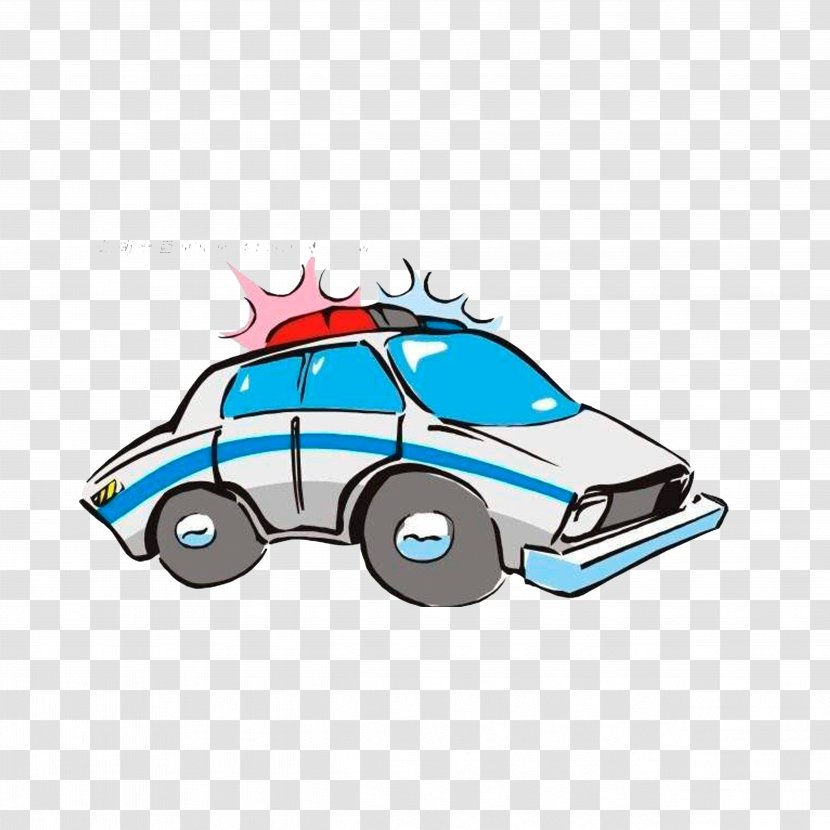 Police Car Cartoon - Mode Of Transport - Light Transparent PNG