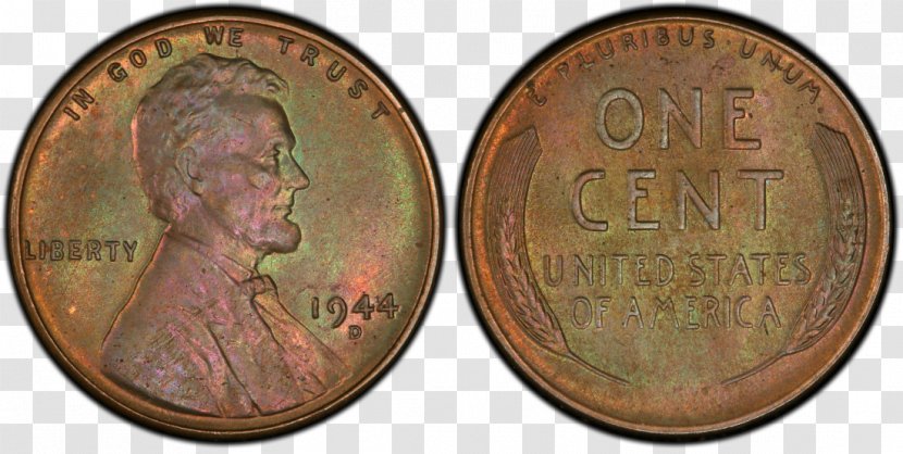 Philadelphia Mint Penny 1943 Steel Cent Half Coin - Medal Transparent PNG