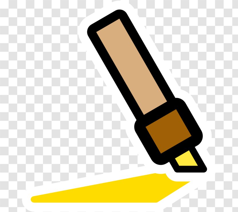 Marker Pen Yellow - Copic Transparent PNG
