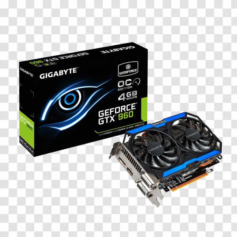Graphics Cards & Video Adapters EVGA GeForce GTX 960 SuperSC ACX 2.0+ Card - Electronics Accessory - 2 GBGDDR5 SDRAM Processing Unit Gigabyte TechnologyNvidia Transparent PNG