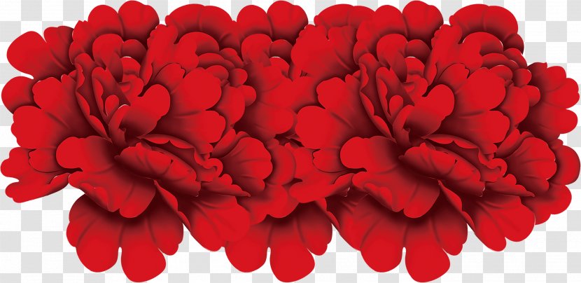Red Peony Material - Cut Flowers Transparent PNG