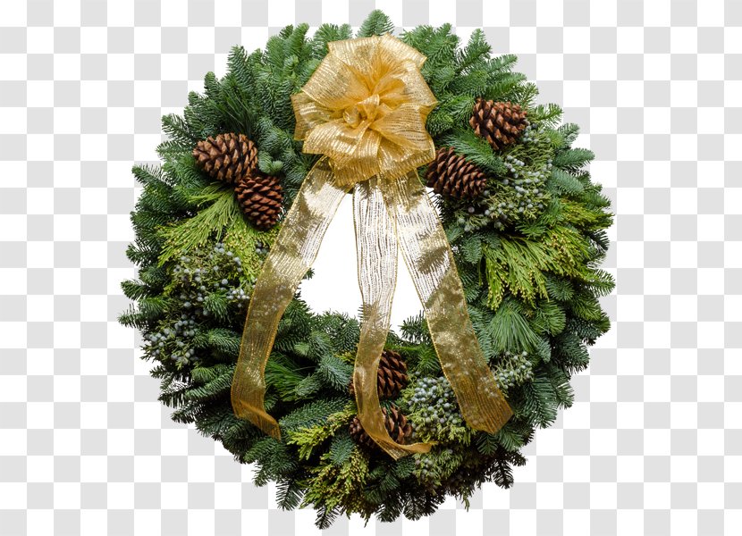 Wreath Christmas Decoration Garland Ornament - Evergreen - Blue Transparent PNG