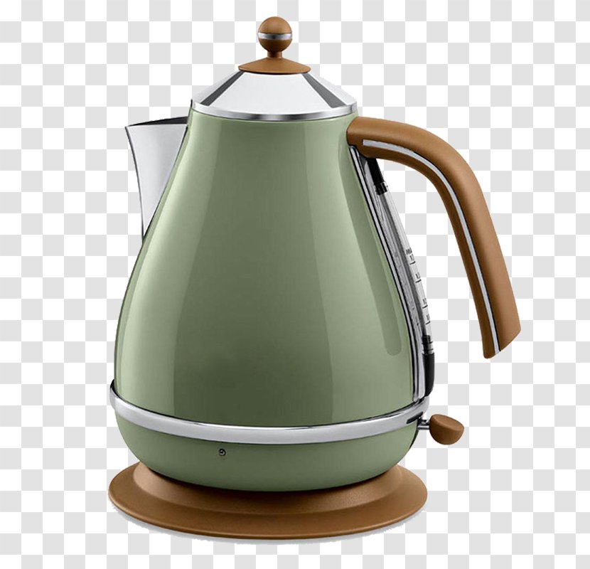 Kettle DeLonghi Toaster Coffeemaker Green - Cartoon - Olive Belly Electric Transparent PNG