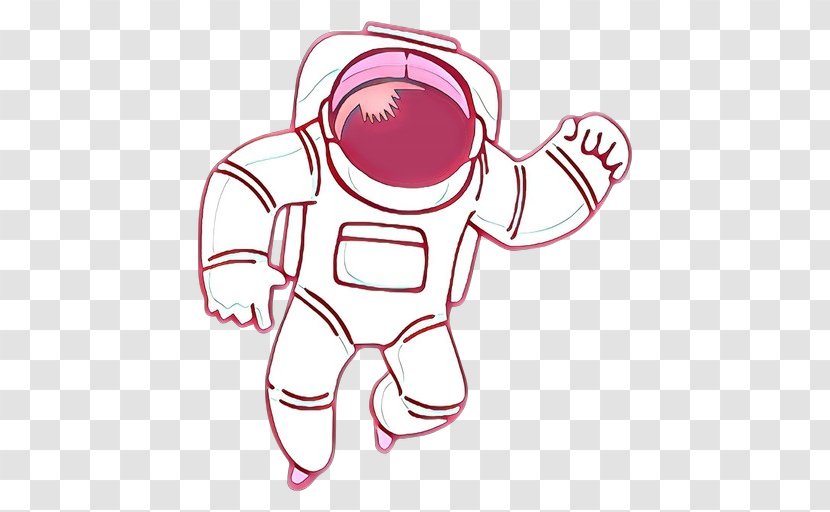 Astronaut Cartoon - Magenta - Gesture Transparent PNG
