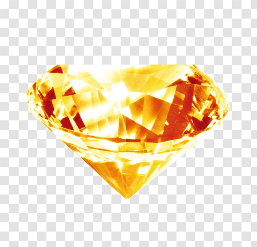 Diamond Gold Brilliant - Heart Transparent PNG