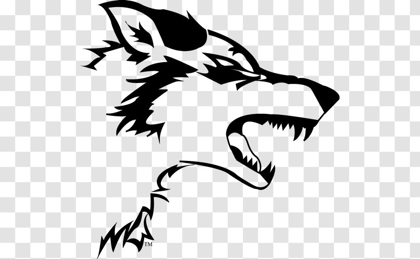 Black Wolf Arctic Decal Logo - Artwork Transparent PNG