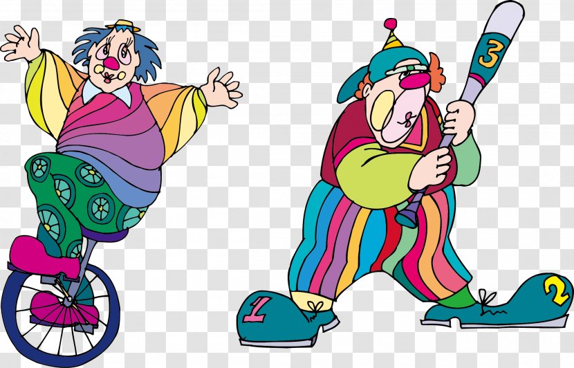 Clown Cartoon Clip Art - Unicycle Transparent PNG