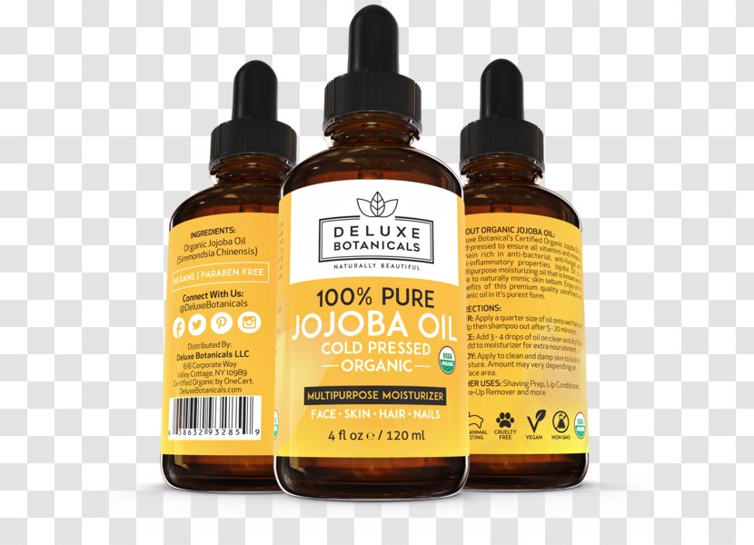 Jojoba Oil Organic Food Natural Skin Care - Ounce - Cold Pressed Transparent PNG