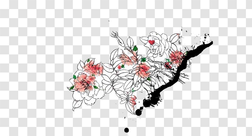Desktop Wallpaper Flower Drawing - Data - Floral Design Transparent PNG
