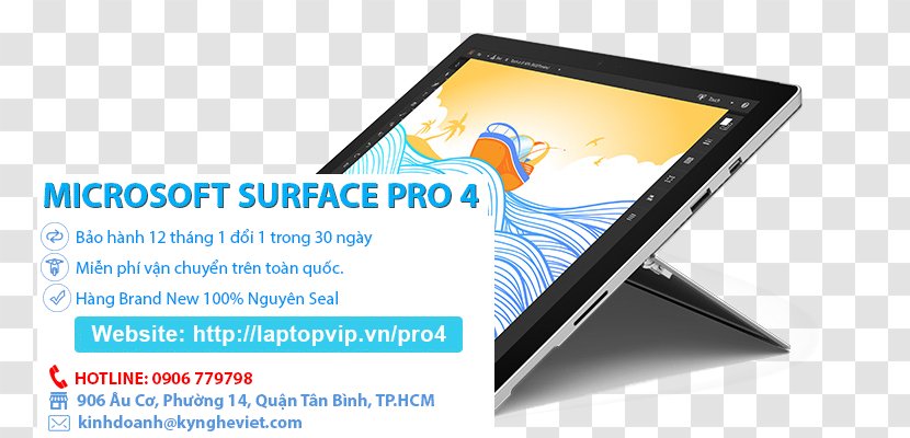 Intel Core Microsoft Tablet PC Surface Pro 4 - Display Advertising Transparent PNG