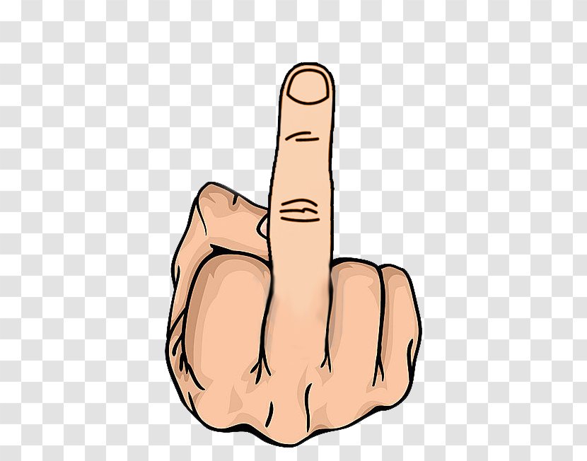 Middle Finger The Deal App Hand - Heart - Watercolor Transparent PNG