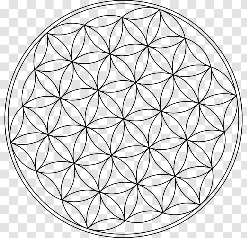 Overlapping Circles Grid Symbol Flower Drawing - Life Transparent PNG