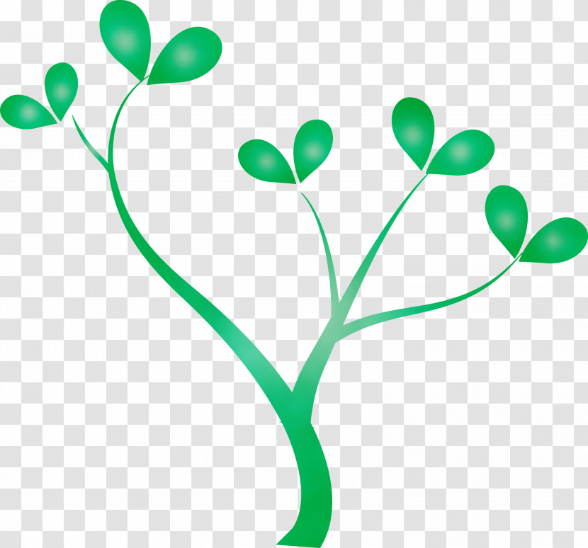 Green Leaf Plant Plant Stem Flower Transparent PNG