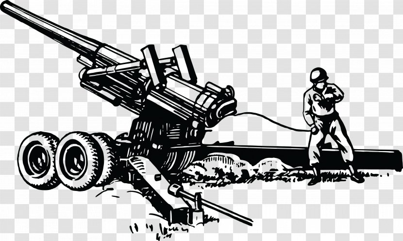 Howitzer Artillery Clip Art - Line Transparent PNG