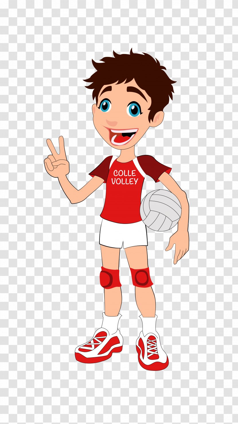 Volleyball Cartoon - Football Player - Style Gesture Transparent PNG