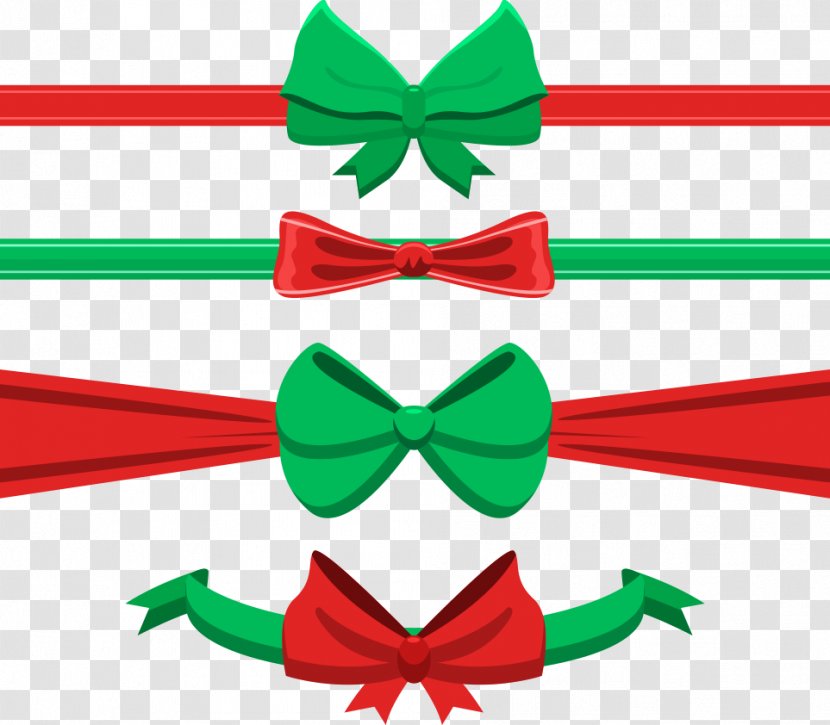 Butterfly Shoelace Knot Ribbon Clip Art - Christmas Ornament - Vector Color Cartoon Bow Transparent PNG