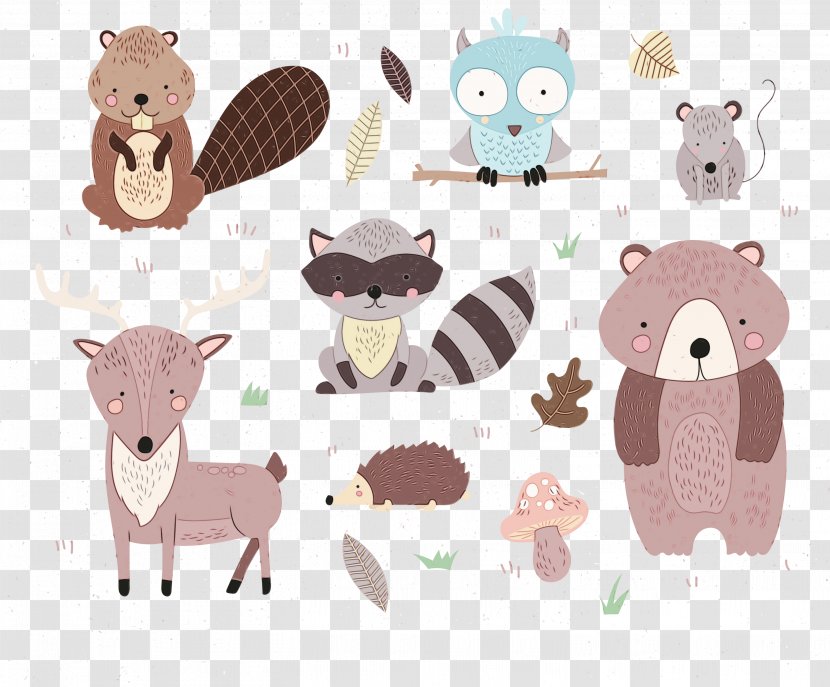 Woodland Drawing Forest Design Printing - Animation Bovine Transparent PNG