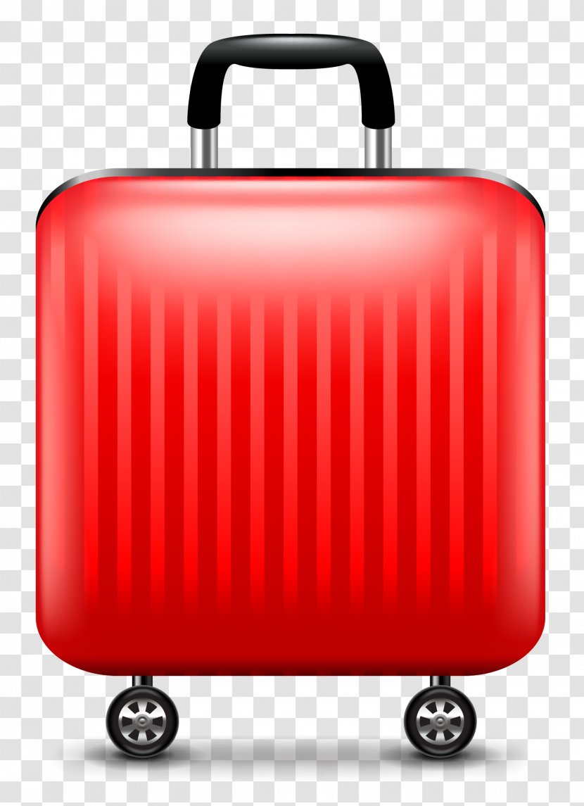 Suitcase Icon - Orange - Vector Transparent PNG