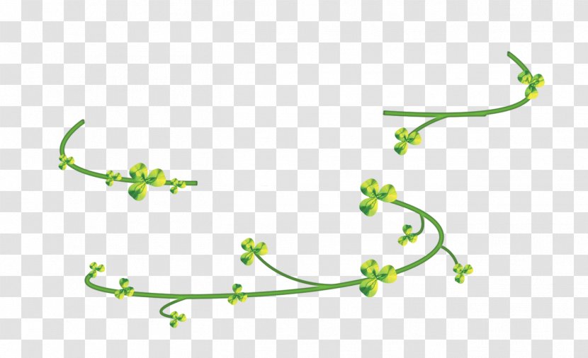 Green Clover - Area - Hand Painted Vine Decoration Pattern Transparent PNG