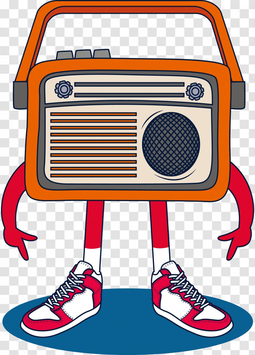 T-shirt Radio Broadcasting Illustration - Area - Vector Transparent PNG