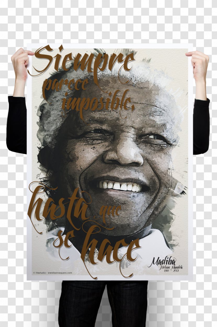 Nelson Mandela Poster Facial Hair Transparent PNG