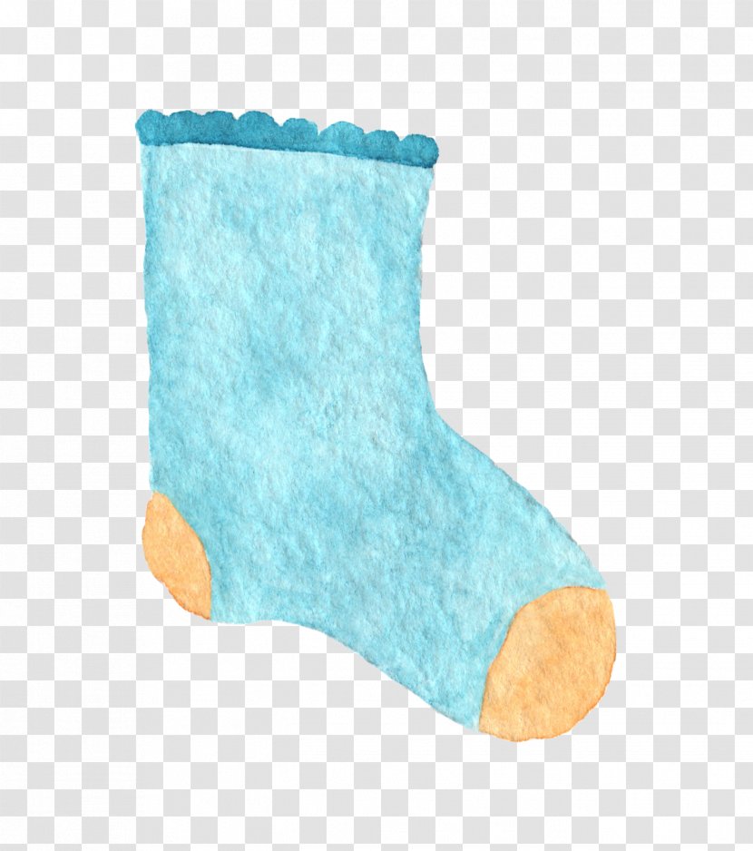 Sock Blue Child - Socks Transparent PNG